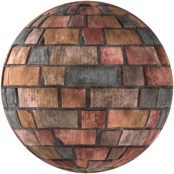 Bricks Wall Line Up Bond Red 04