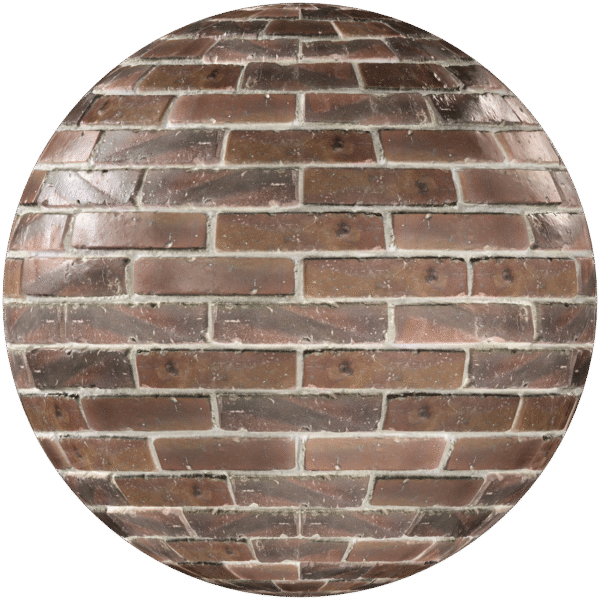 Bricks Wall Running Bond Brown 02