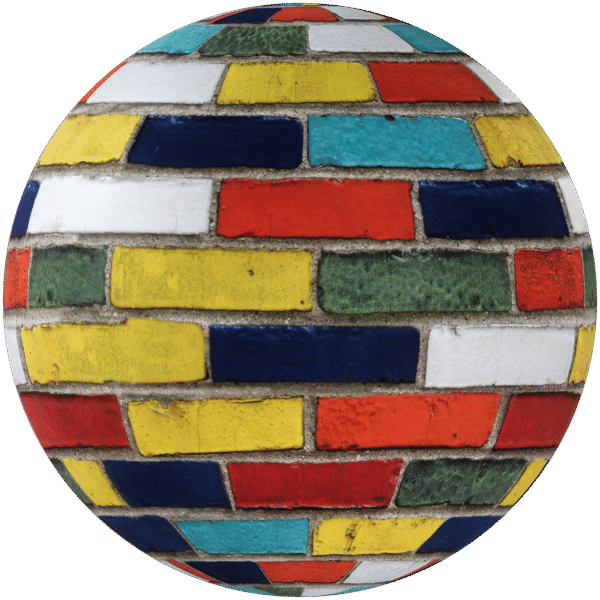 Bricks Wall Running Bond Colorfull 01