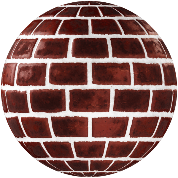 Bricks Wall Running Bond Red 03