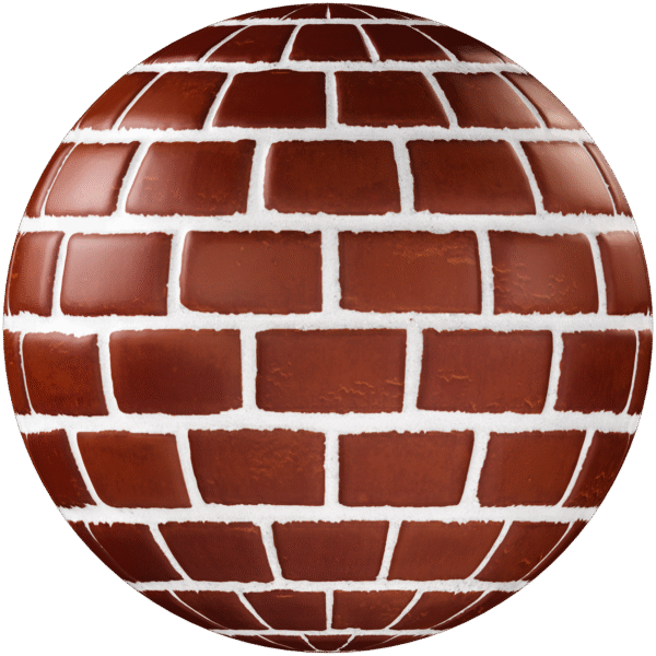 Bricks Wall Running Bond Red 05