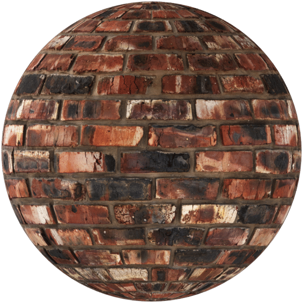 Bricks Wall Running Bond Red 08