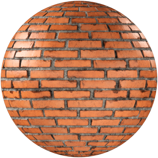 Bricks Wall Running Bond Red 14