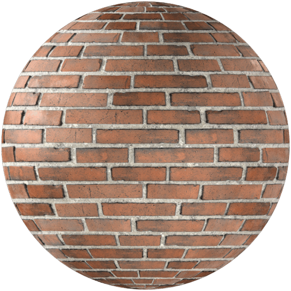 Bricks Wall Running Bond Red 17