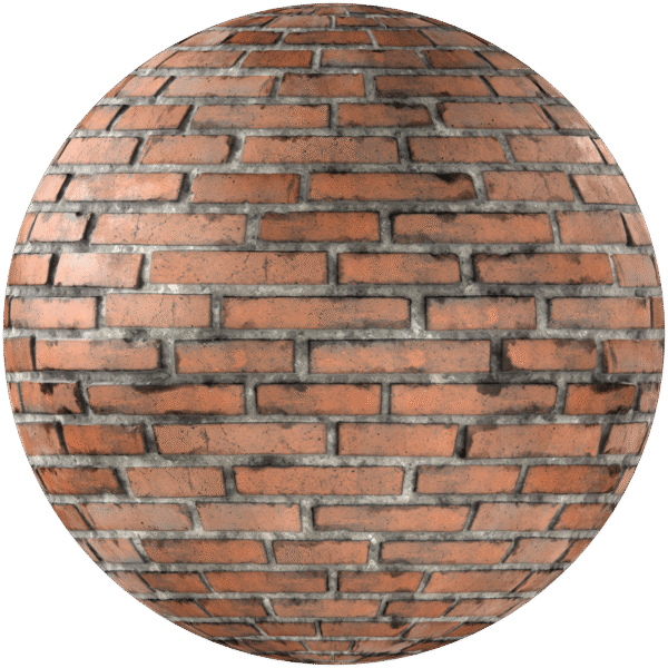 Bricks Wall Running Bond Red 19