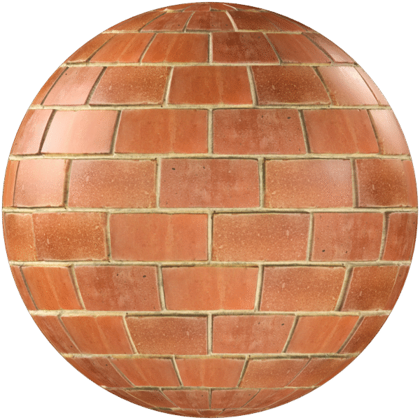 Bricks Wall Running Bond Red 20