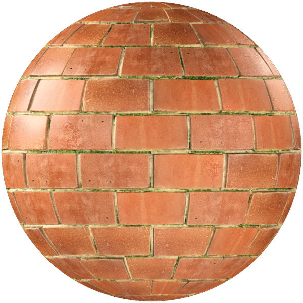 Bricks Wall Running Bond Red 21