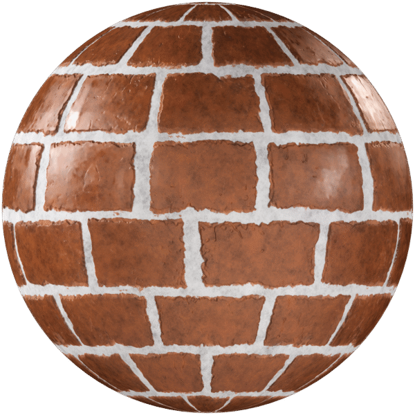 Bricks Wall Running Bond Red 23