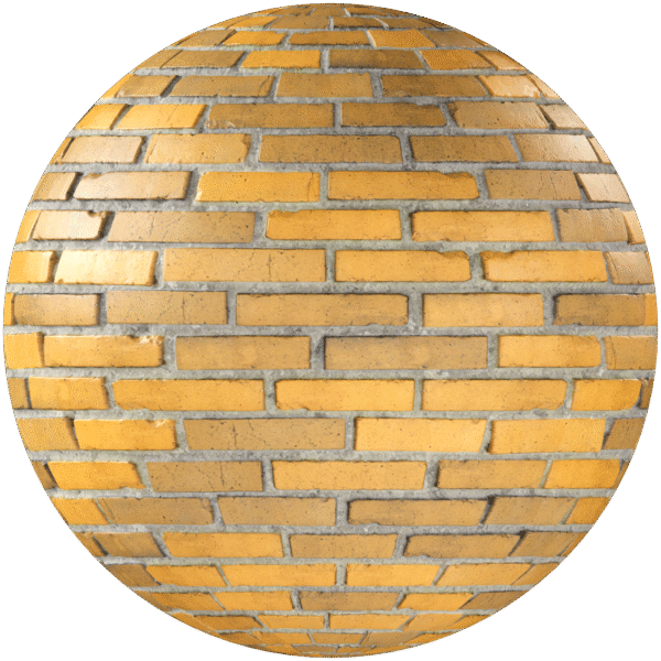 Bricks Wall Running Bond Yellow 01