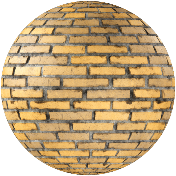 Bricks Wall Running Bond Yellow 03