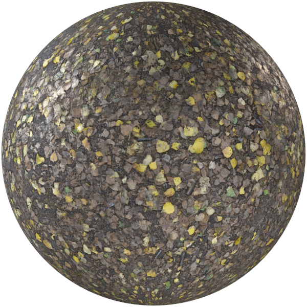 Ground Forest  With Leaves Grey 01