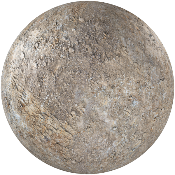 Ground Pebbles Mud with Tire Tracks Beige 01