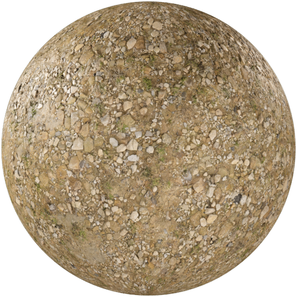 Ground Pebbles With Rocks Brown 01