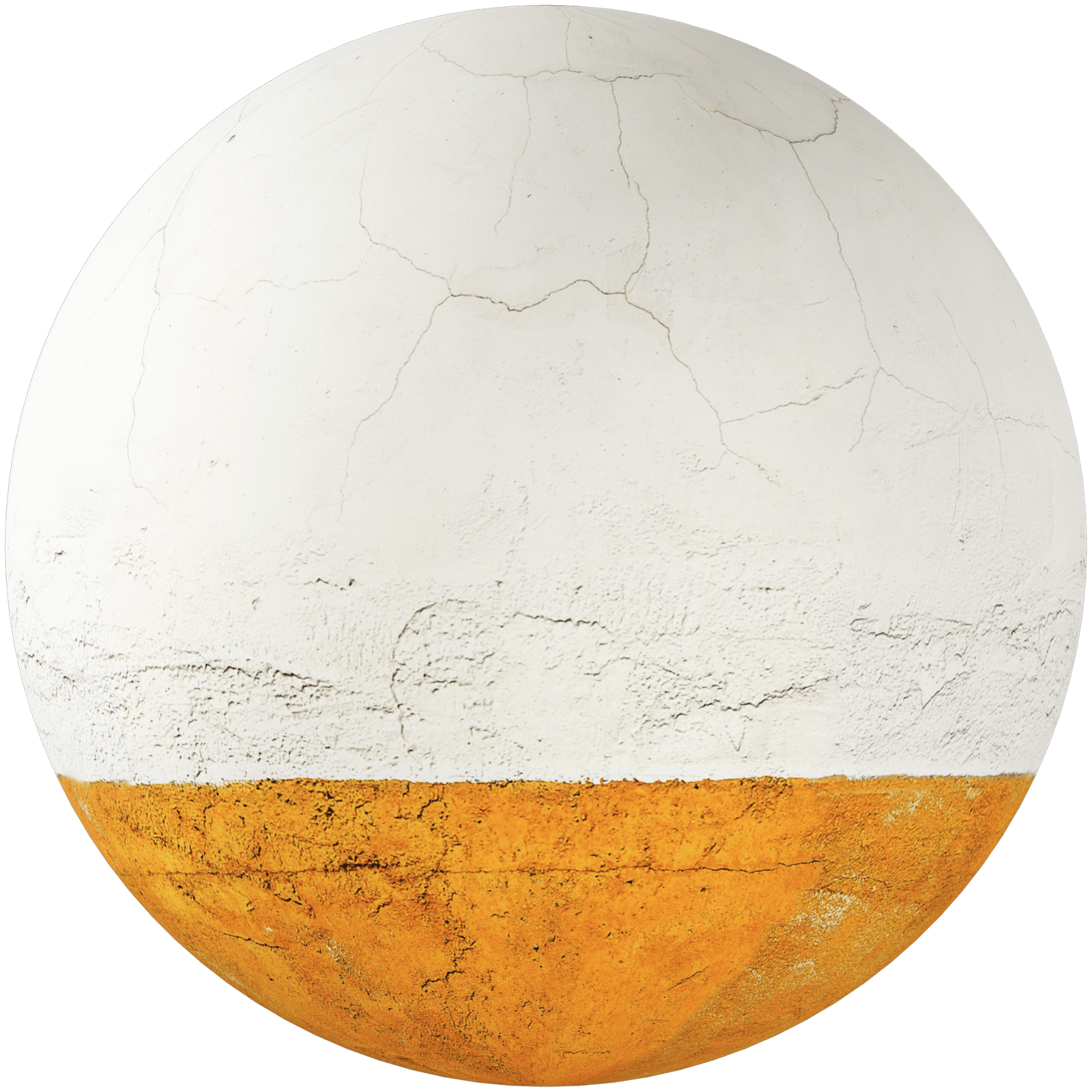 Plaster Damaged  White and Orange 01