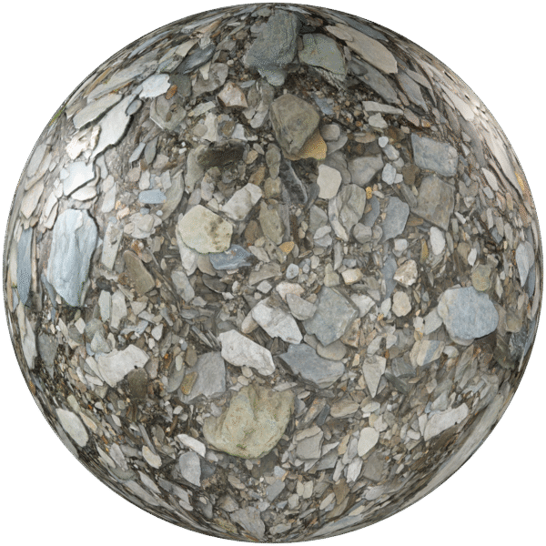 Rocks Gravel Ground Grey 08