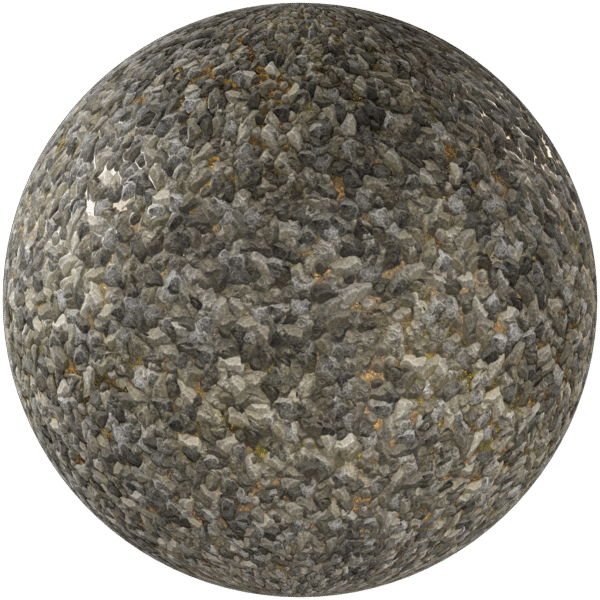 Rocks Gravel Ground Yet Dark Grey 01