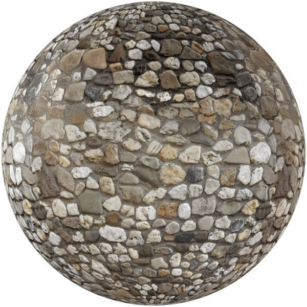 Rocks Gravel Wall Beige 01