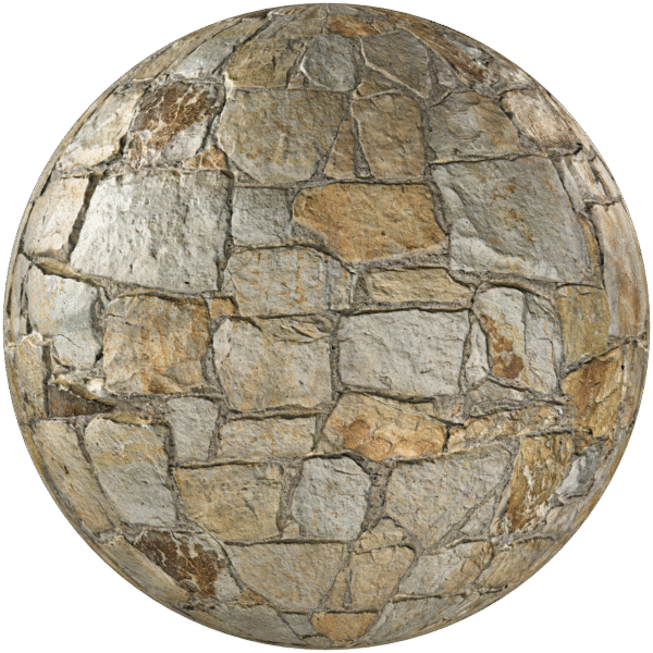 Rocks Mosaic Stone Masonry Beige 01
