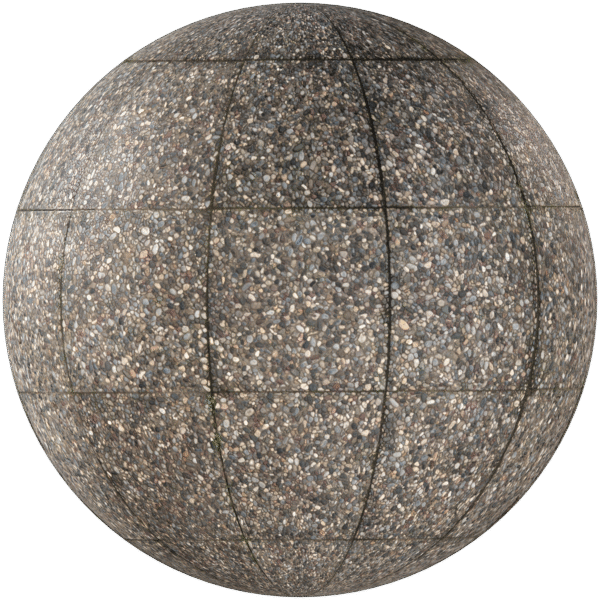 Ground Pebbles Square Grey 01