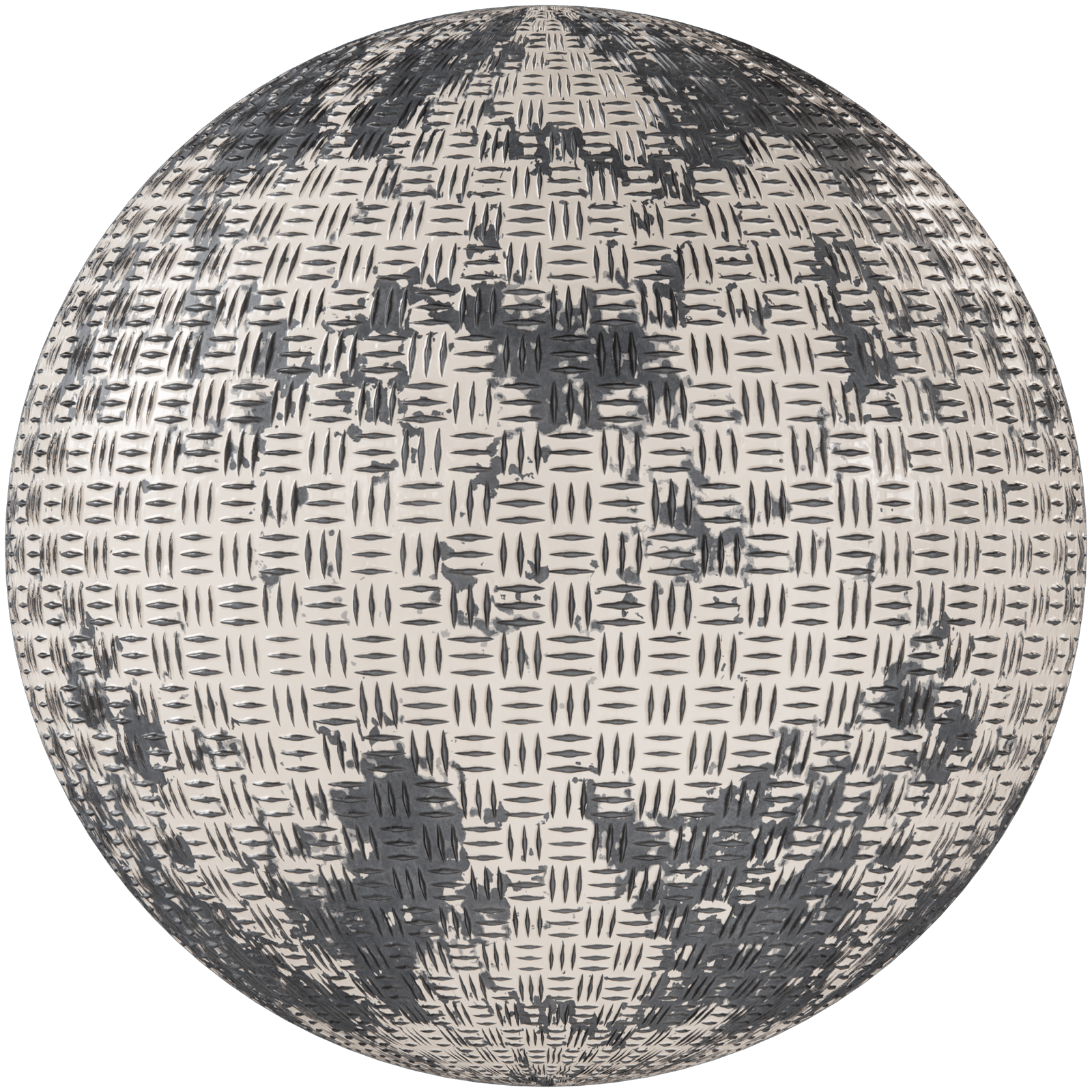 Diamond Plate Old Paint White 01