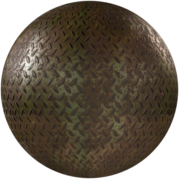 Diamond Plate Rusty Green 01