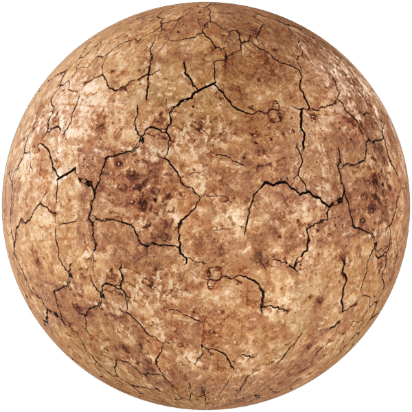 Ground Dry Cracked Mud Beige 02