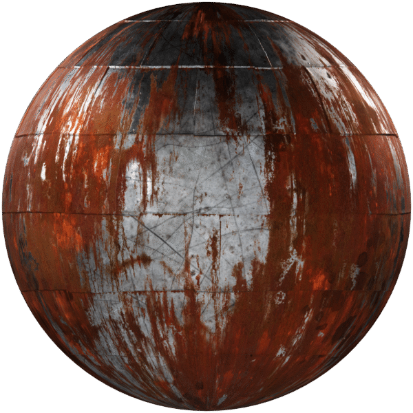 Metal Plates Highly Rusty Silver 02