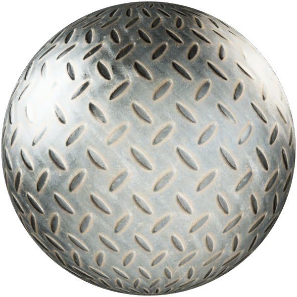 Metal Plates Steel Tread Worn Silver 01