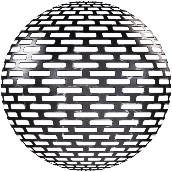 Metal Walkway Running Slots Perforated Black 02