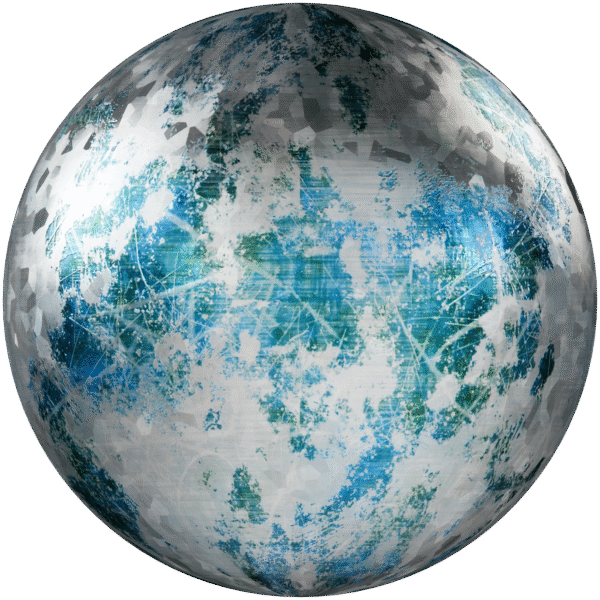 Painted Metal Galvanised Heavily Peeling Blue 01