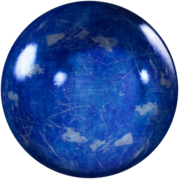 Painted Metal Lightly Peeling Blue 01