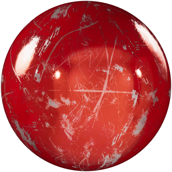 Painted Metal Lightly Peeling Red 01