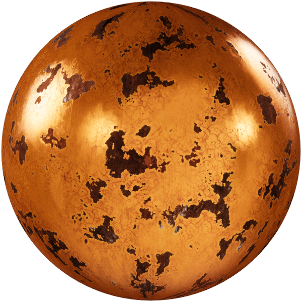 Painted Metal Rusty Orange 01