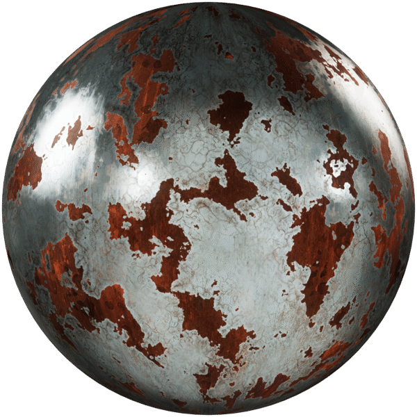 Painted Metal Rusty Silver 01