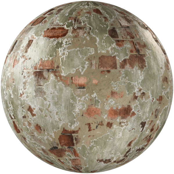 Painted Plaster Damaged Green 02