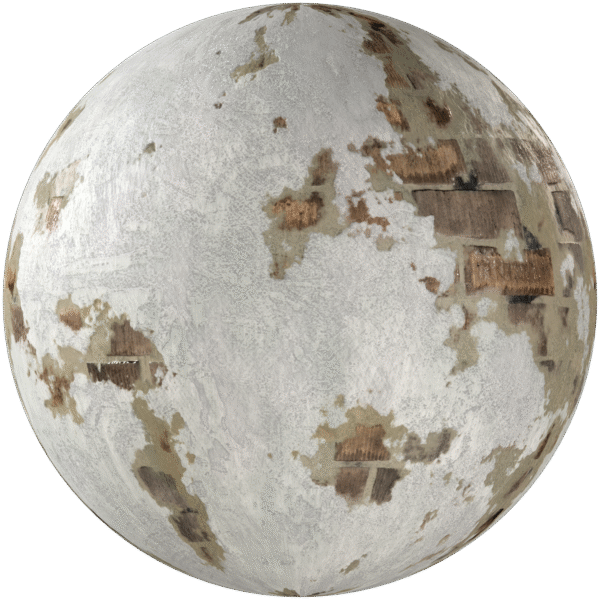 Painted Plaster Damaged White 02