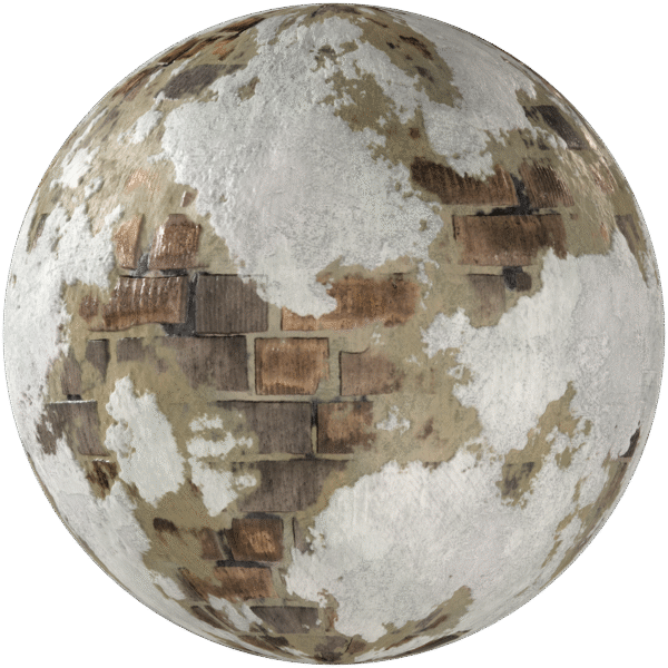 Painted Plaster Damaged White 04