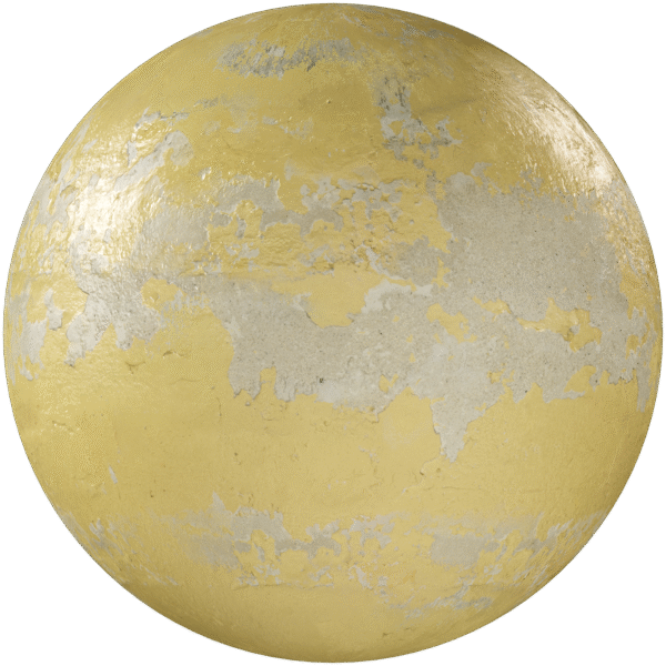Painted Plaster Worn Yellow 01
