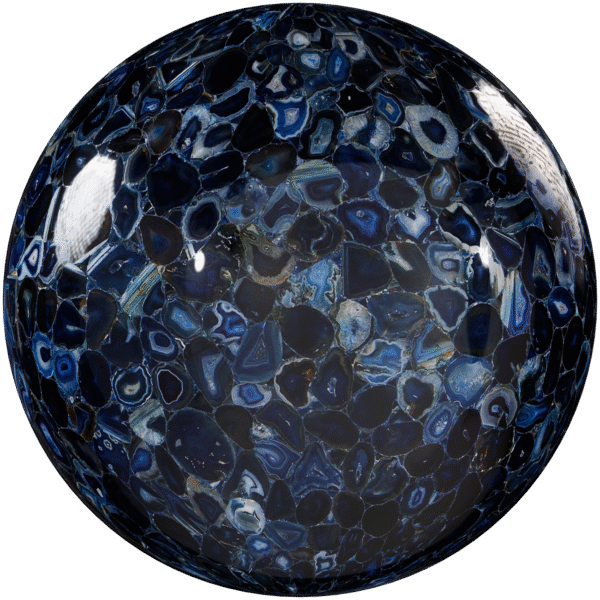 Quartzite Stone Polished Blue Agathe 01