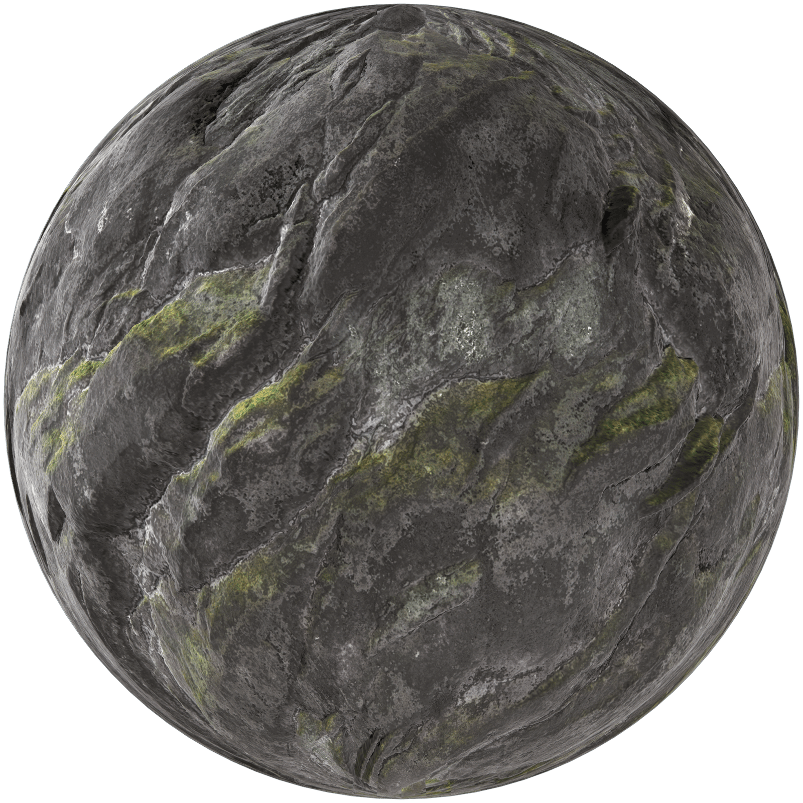 Rock Cliff Dark Grey with Moss 04