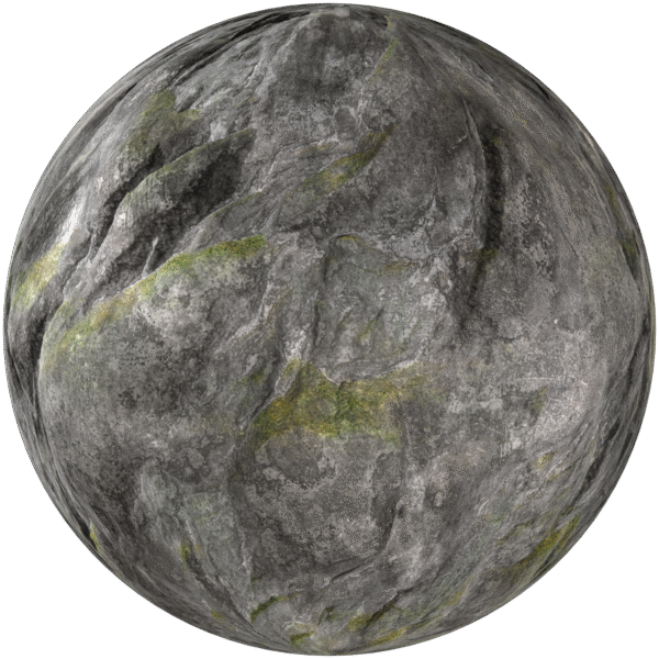 Rock Cliff Grey with Moss 01