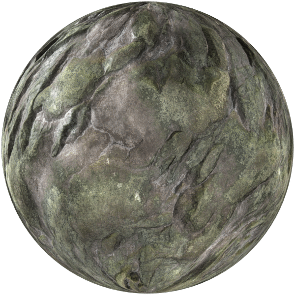 Rock Cliff Grey with Moss 02