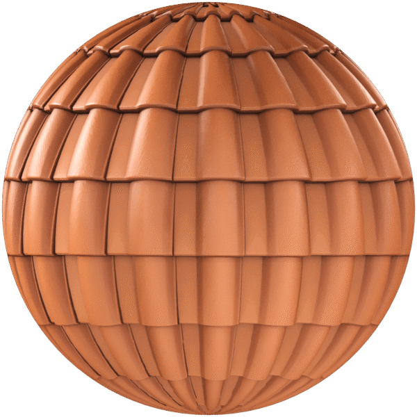 Roof Italian Tiles Orange 01