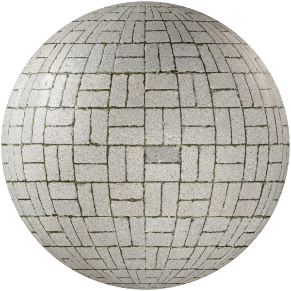Paving Stones Brick Basketweave Grey 02