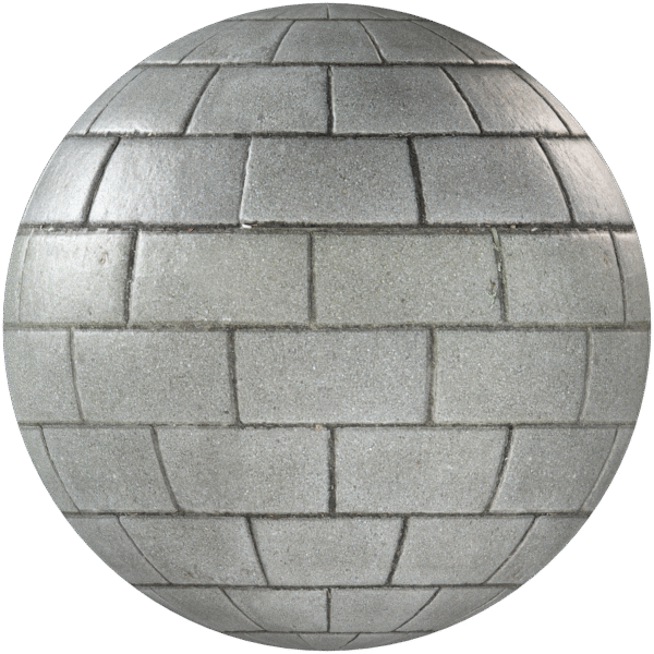 Paving Stones Brick Running Grey 02