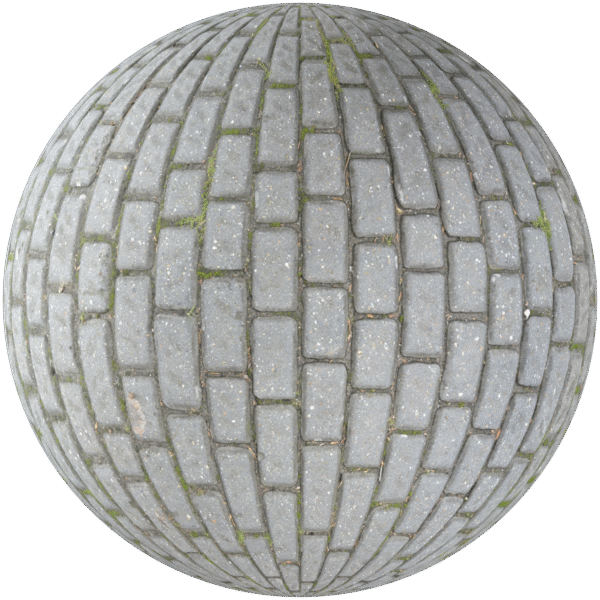 Paving Stones Brick Running Grey 06