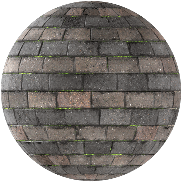 Paving Stones Brick Running Grey 08