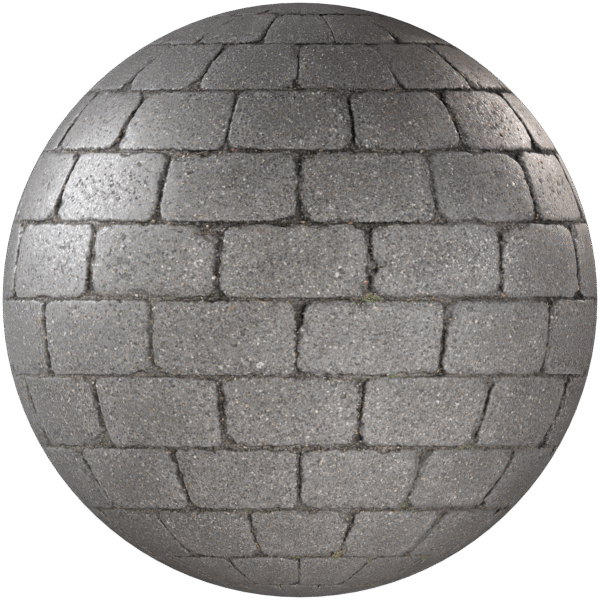 Paving Stones Brick Running Grey 09