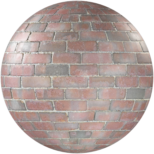 Paving Stones Brick Running Red 01