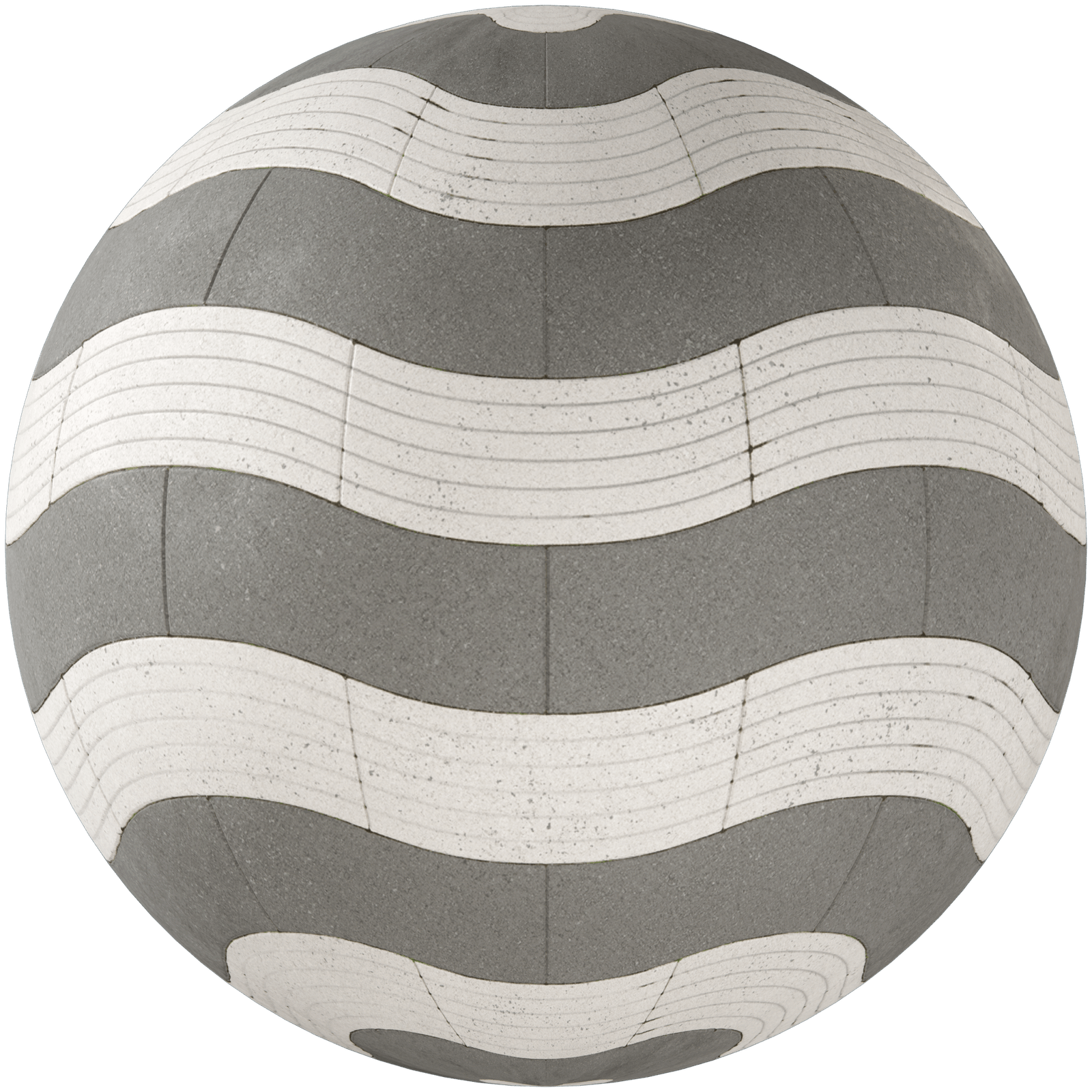 Paving Stones curved White and Grey 01